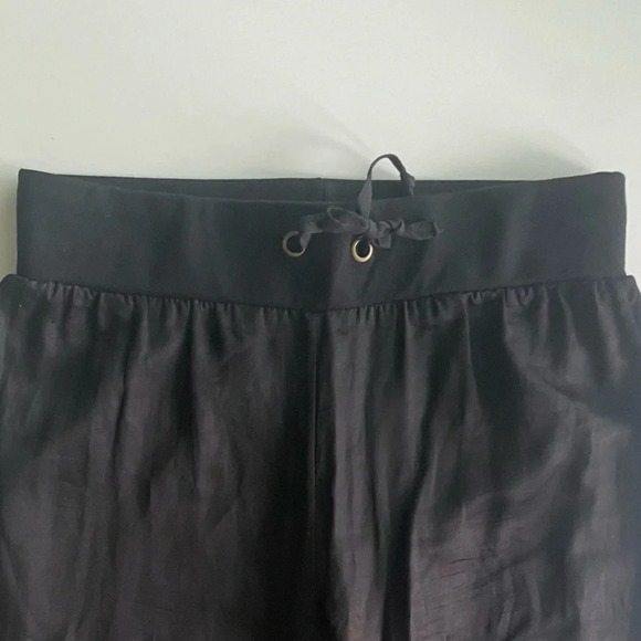 FORCYNTHIA BLACK COTTON SILK JOGGERS MEDIUM - Picture 4 of 9